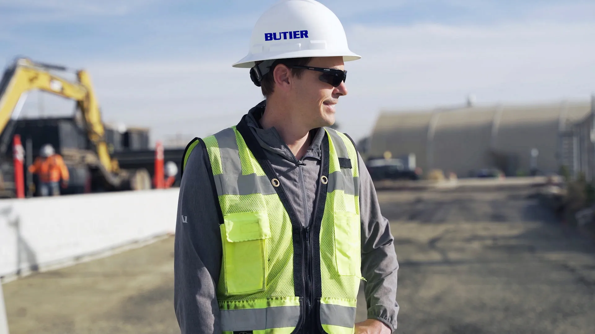 Butier project leader on site