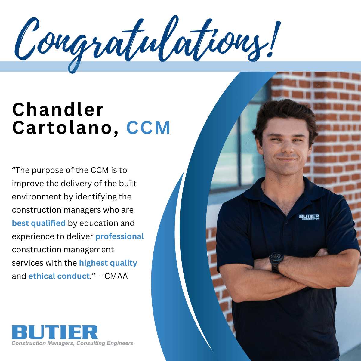Butier Team Members Earn CCM and Specialty Inspection Certifications!