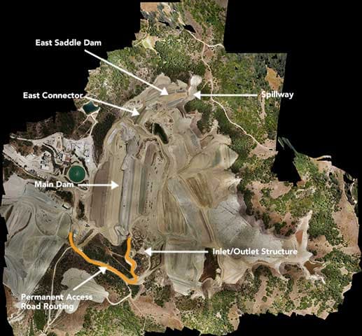 Bird's-Eye View of Trampas Canyon Dam & Reservoir