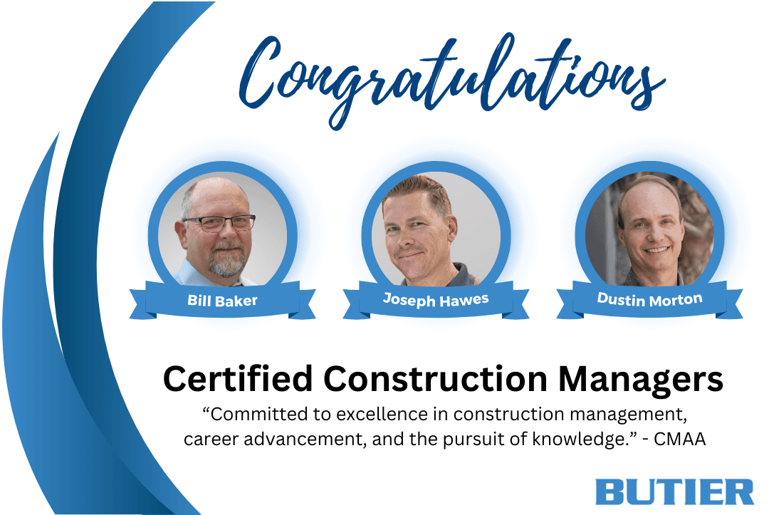Congratulations to Butier's New Certified Construction Managers!