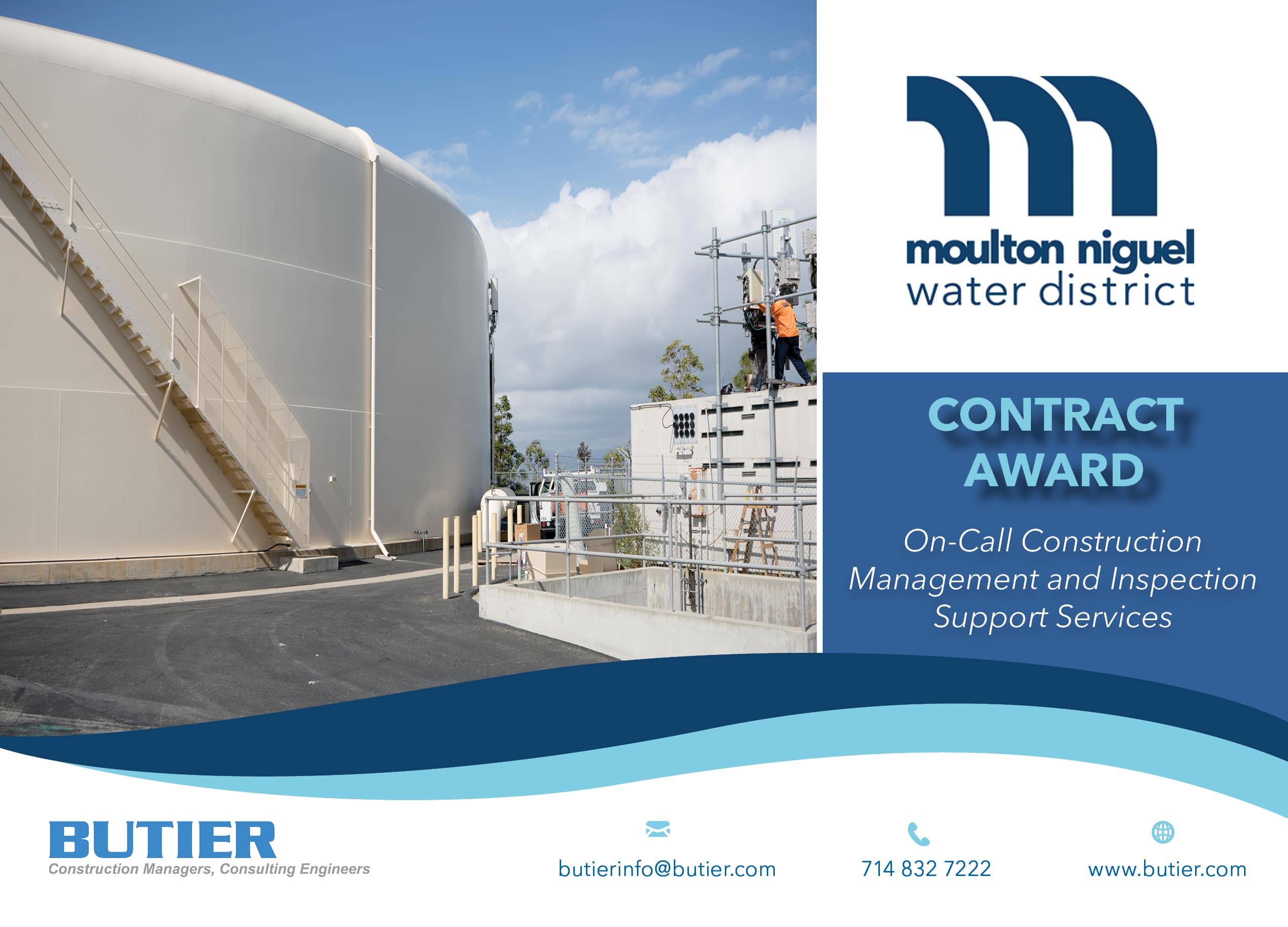 MNWD Awards Butier On-Call CM and Inspection Contract