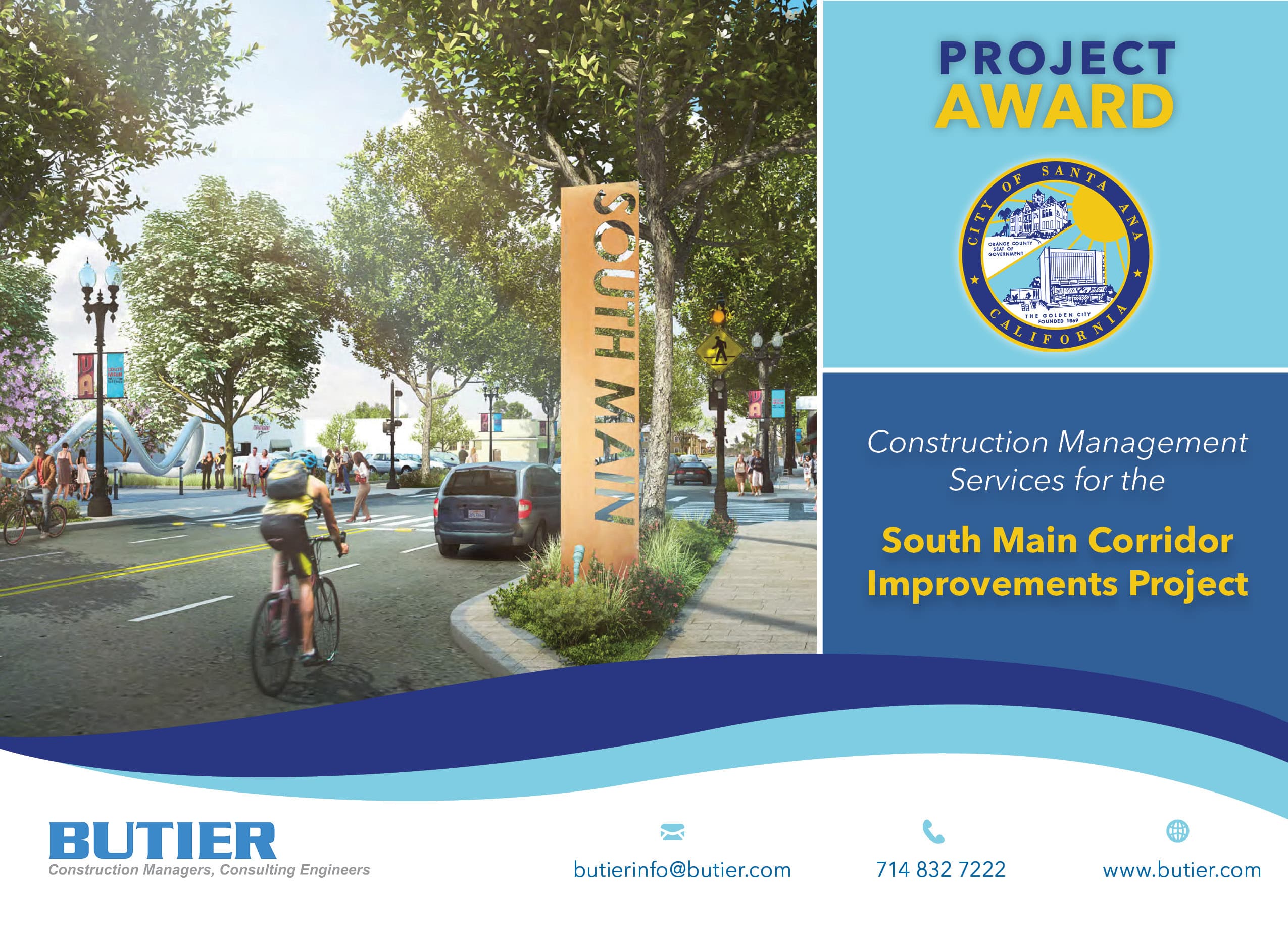 Butier Awarded City of Santa Ana South Main Street Corridor Improvements Project